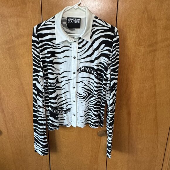 Versace Jean Couture Zebra Shirt - Picture 1 of 11